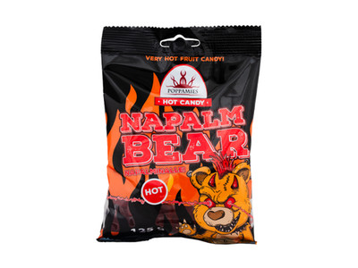 Poppamies - Napalm Bear Scharfe Gummibärchen (125 g)