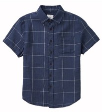 KATIN Monty Navy Blue Short Sleeve Button Up Shirt Size Small