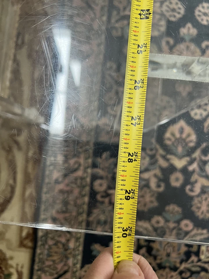 Carro de barra rodante moderno vintage de acrílico Lucite transparente de mediados de siglo años 70 Foto 4 de 4