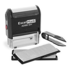 Complete DIY Custom Self-Inking Rubber Stamp Kit with Extra Letters  Tweezers 