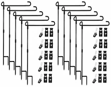 Akeydeco Garden Flag Pole Stand Holder, 10 Pack Garden Flags for Outside with...