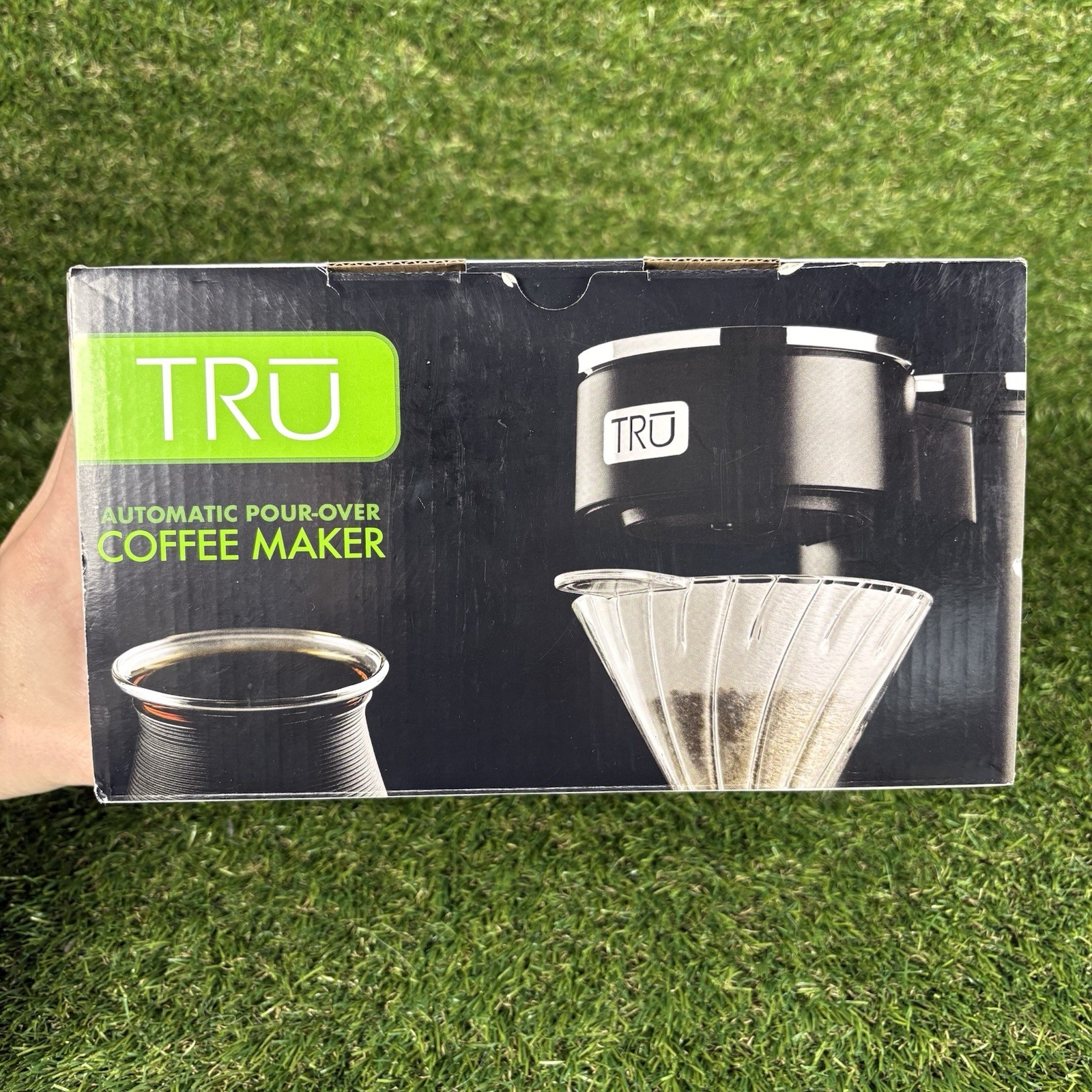 TRU Automatic Pour Over Coffee Maker with Digital Controls & Plastic Cone Driper