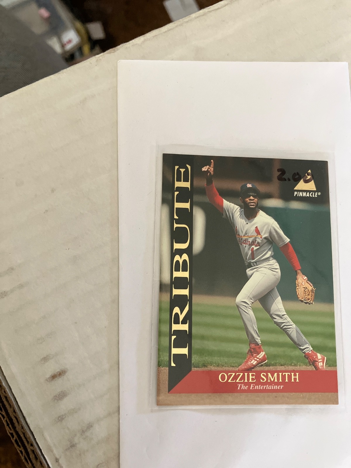 St. Louis cardinals Ozzie Smith 1994 tribute pinnacle insert baseball card
