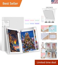 A3 Diamond Painting Storage Book, 60 Views Art Portfolio Presentations Folder...