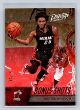 2016 Panini Prestige Bonus Shots Red #88 Justise Winslow /75  Miami Heat B49