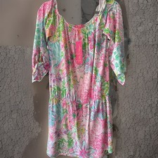 Lilly Pulitzer Lana Pink Flower Print Skort Romper Size M, NWT