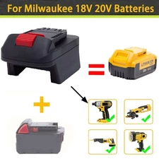 Battery-Adapter For Milwaukee 18V Li-ion Battery to for Dewalt 20V Power tools