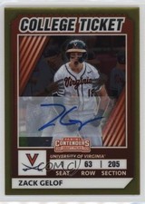 2022 Elite Extra Edition College Tickets Optic Signatures /99 Zack Gelof Auto