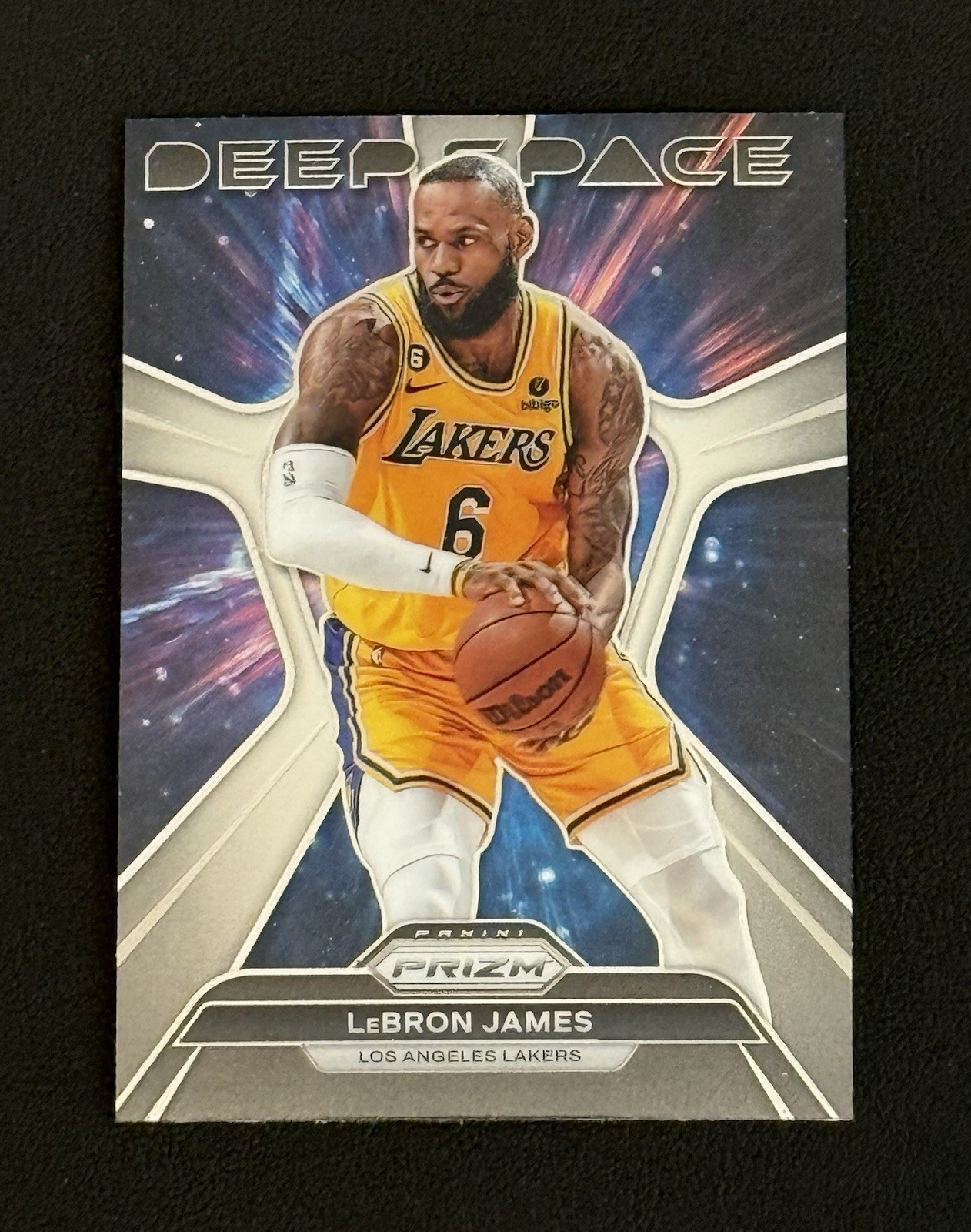 2023-24 Panini Prizm - LeBron James #7 Deep Space Silver Prizm Lakers