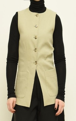 Leinenweste ARKET Waistcoat Top Taupe Business  | 36