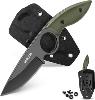 Outdoor Messer Klein Full Tang Scharf Gürtelmesser mit Kydex Scheide G10