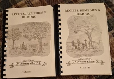 Recipes Remedies and Rumors Vol 1 & 2 SC 2002 Cades Cove Preservation Smoky Mtns