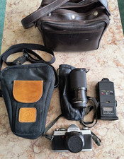 Vintage Minolta XG1 35mm Camera-w/zoom/flash and other lens, +carrying cases!