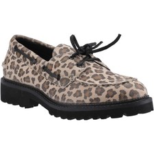 Image of Hush Puppies Geri Suede Women's Leopard Loafers