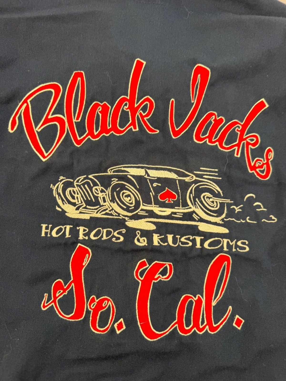 Vintage Black Jacks So. Cal Hot Rod & Kustoms Dickies Mechanic Stitched Jacket image 3