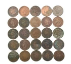 Lot 25 1800's 1880 1881 1886-1889 Indian Head Cent Coin Collection 1/2 Roll *631