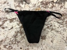 True Vintage Victoria's Secret PINK Lace Back Low Rise V-String Panty One Size