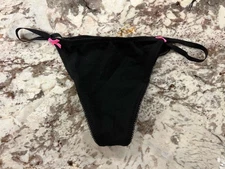 True Vintage Victoria's Secret PINK Lace Back Low Rise V-String Panty One Size