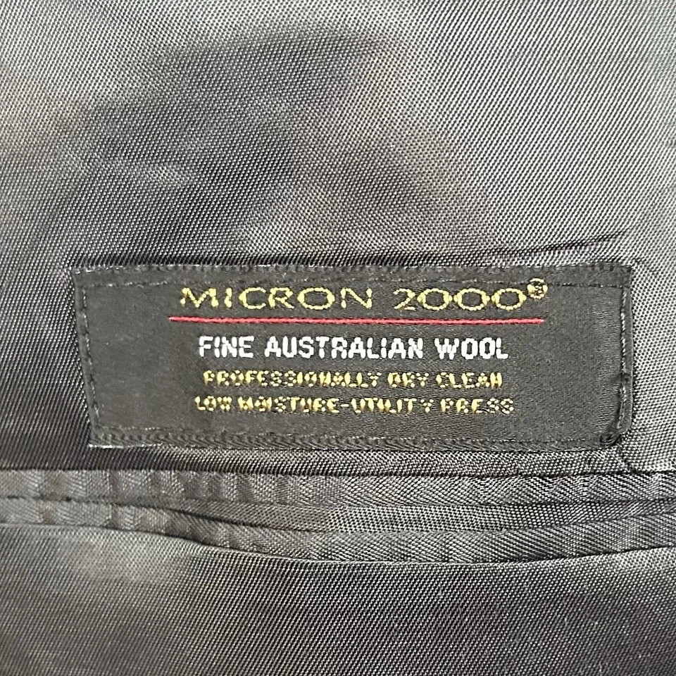 Blazer Hart Schaffner Marx 44S Vintage 100% Lã Azul Marinho Dourado Dois Botões Ventilado - Imagem 4 de 4