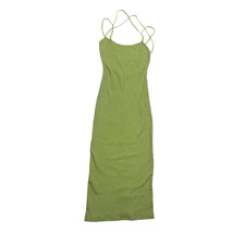 REFORMATION light green ribbed tencel blend open back midi dress sz xsmall