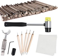 Leather Stamping Tools Kit,Leather Different Shape Saddle Making Stamp Punch ...