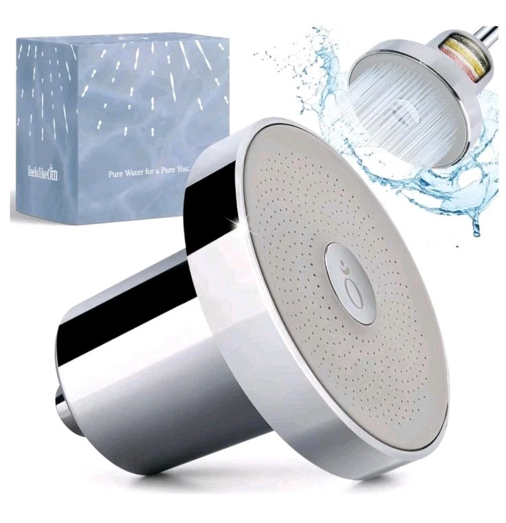 Feels Like Om High Pressure Filtered Shower Head, Removes Chemicals, Chlorine