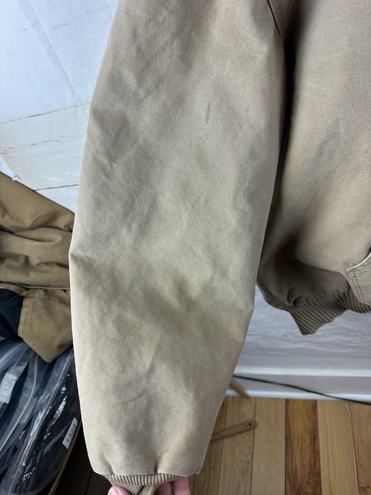 VINTAGE Carhartt Jacket Men XXL Brown Duck Canvas Bomber Hoodie Y2K J130 SDL * thumbnail 4