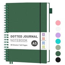 Notizbuch A5 gepunktet - Bullet Dot Journal mit Elastikband