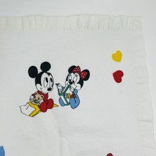 Dundee Baby Blanket Mickey Minnie Pluto Daffy Daisy Books Bedtime Satin Trim