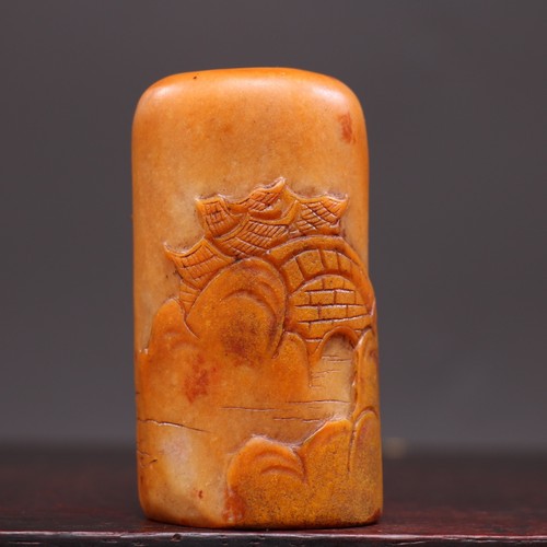 Treasured Shoushan Stone Seal, finely carved thin and leisurely seal - Picture 9 of 9