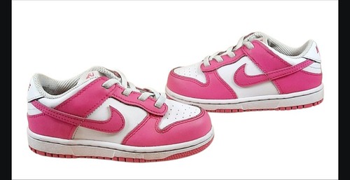 Nike Dunk Low Laser Fuchsia Pink Barbie TD Toddler Size 9C FB9107-102