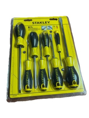 Stanley 8er Set Essential Schraubendreher Set sortiert Flachkreuzmesser