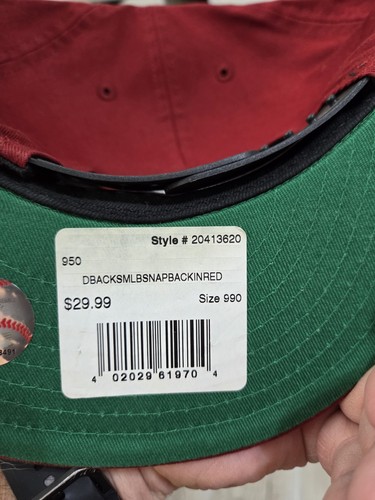 ARIZONA DIAMONBACKS New Era 9fifty Snapback Red Black Baseball Hat Cap NEW - Picture 4 of 6