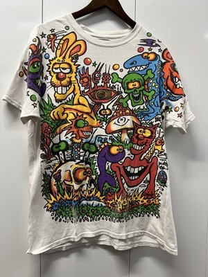 Y2K 2000's 90's VTG Vintage Joey Mars Liquid Blue Retro Rock Art Tee T Shirt
