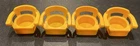 4 Gold Captains Chairs Vintage Fisher Price Little People Playhouse Kitchen