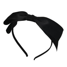 Black Bow Headband Knotted Bow Headbands for Women Satin Hair Bow Headband Bo...