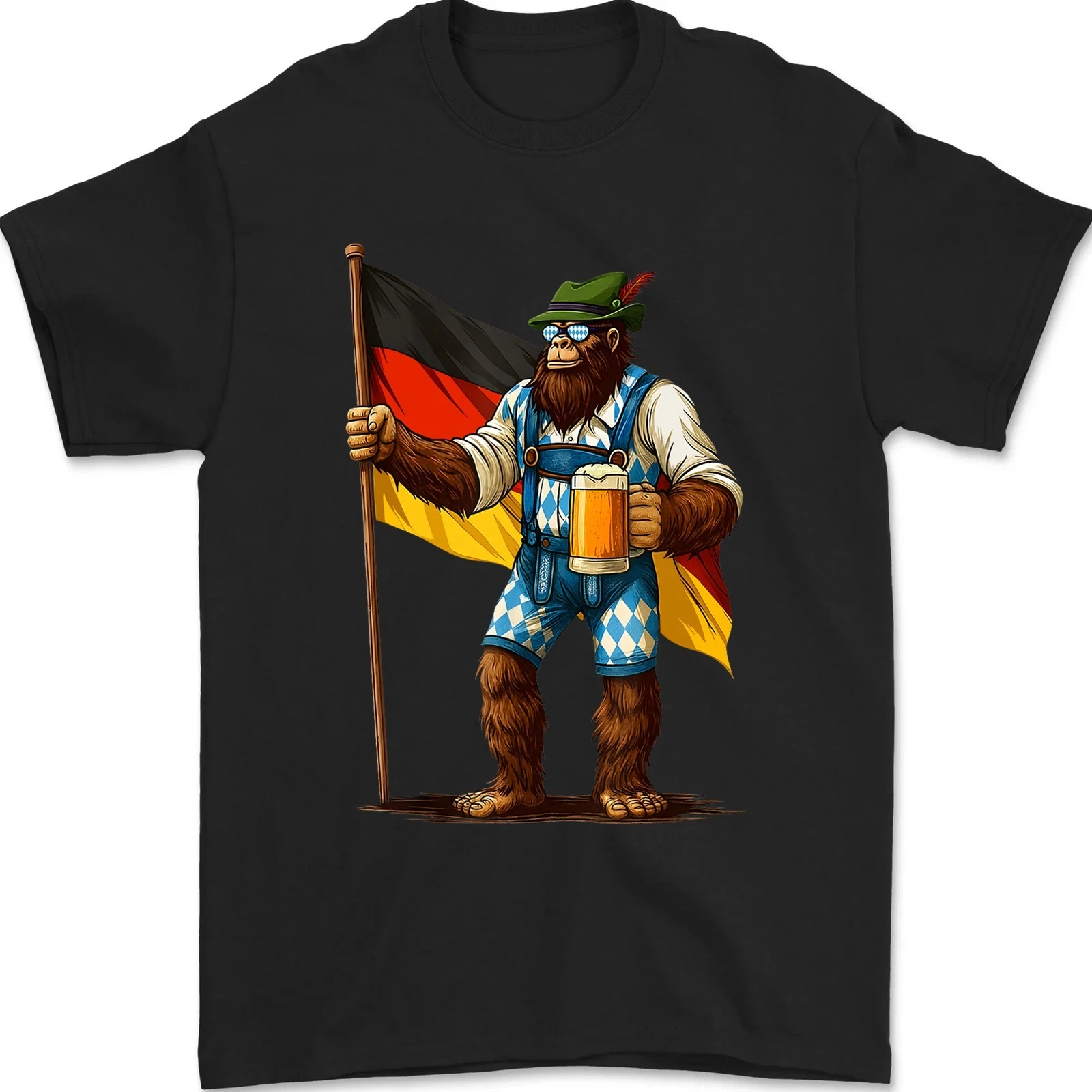 German Sasquatch Beer Lederhose Oktoberfest Unisex T-Shirt