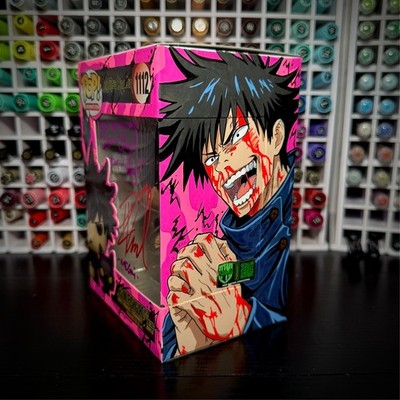 Funko Pop! JJK - Megumi #1112 Signed - Custom Box Art + Hard Protector Signed