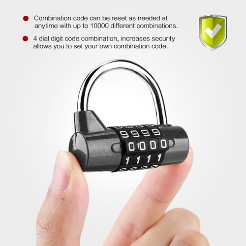Candado de combinación de 4 dígitos para equipaje mochila maleta - Imagen 13 de 13
