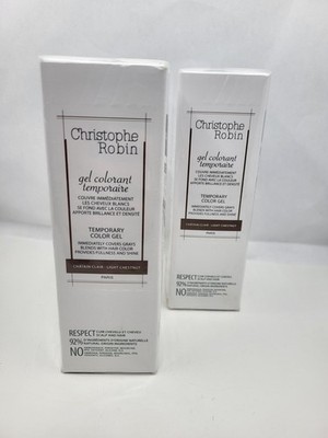 Christophe Robin Temporary Color Gel 3.4oz Light Chestnut (2 boxes)