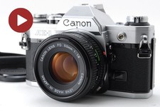  Near MINT  Canon AE-1 Silver 35mm SLR Film Camera New FD 50mm f1.8 Lens JAPAN