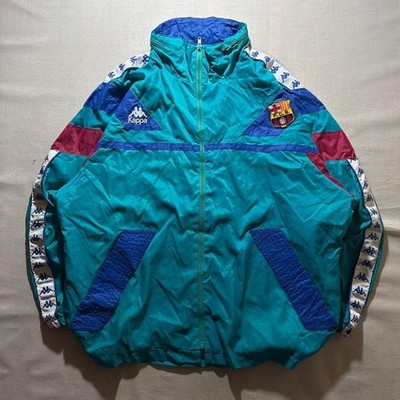 Kappa 92–95 FC Barcelona Nylon Jacket Blouson Light Blue Vintage