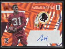 Fabian Moreau Rookie 2017 Unparalleled Class of 2017 Auto Orange /15 #264