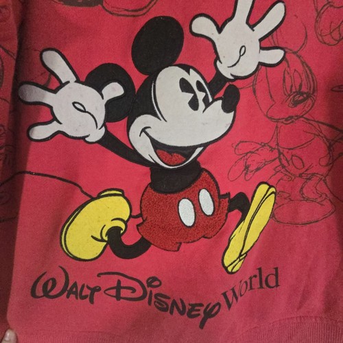 Disneyland Paris Mickey Mouse Red Full Zip Hoodie Size small READ DESCRIPTION - Picture 12 of 16