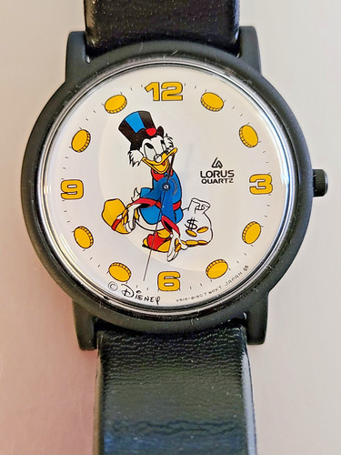 Disney Lorus Scrooge McDuck Watch Mint in Box, New Battery, RARE! NEVER WORN!