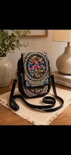 Embroidered Mini Crossbody Purse