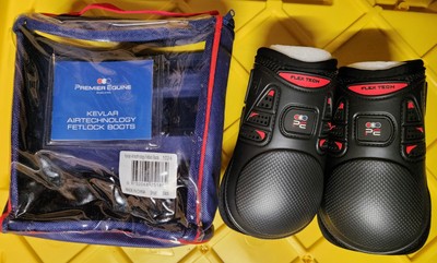 Premier Equine Airtechnology Fetlock Boots Black