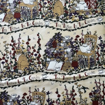  Tea Thyme In The Garden  By Deb Strain For Moda Fabrics Cotton 18 x 44  Piece 