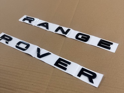 GLOSS BLACK Badge Letters fit RANGE ROVER - Front OR Rear GENUINE Sizing