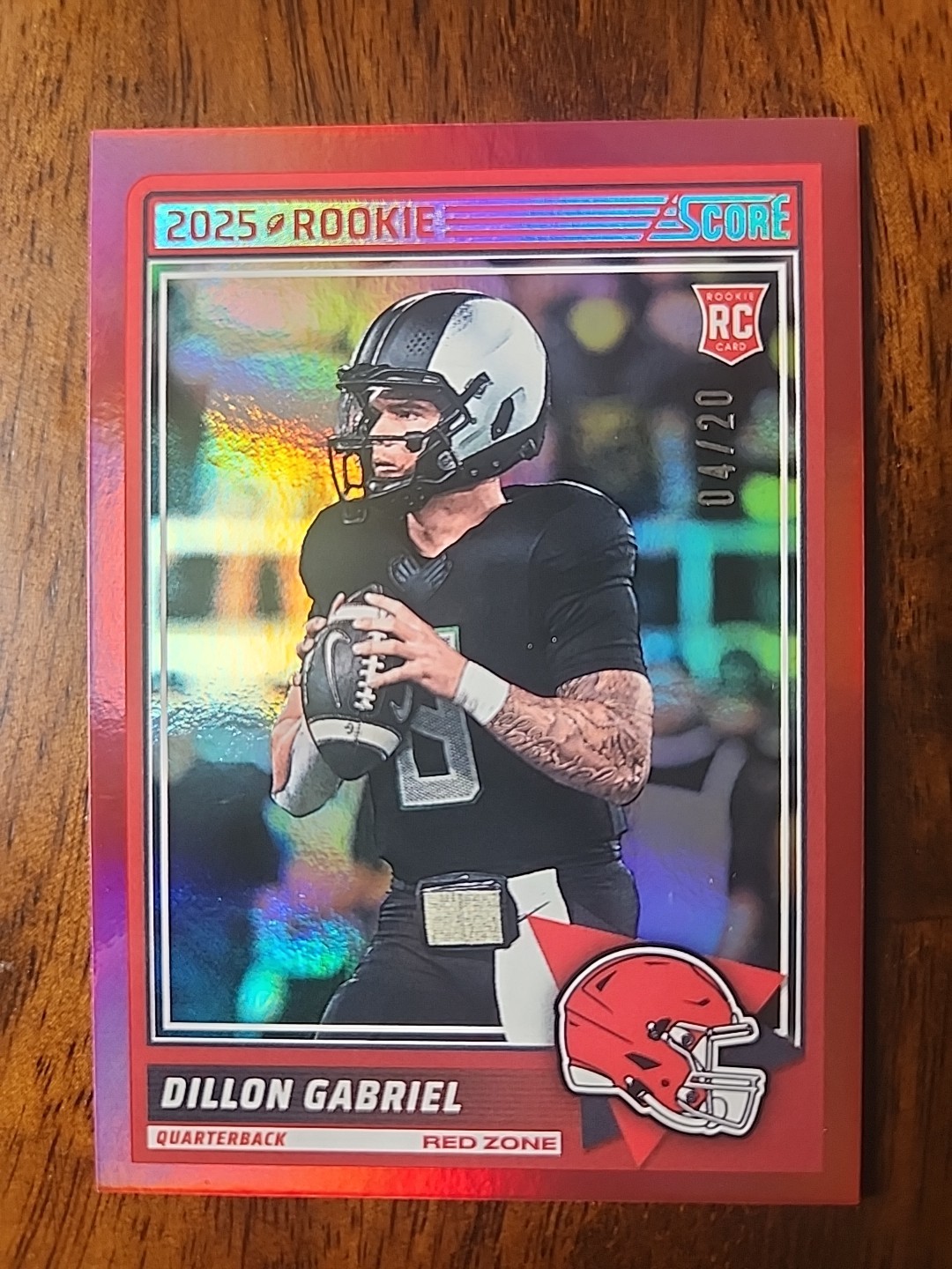 2025 Panini Score Football Red Zone Rookie 4/20 Dillon Gabriel SP Card #41